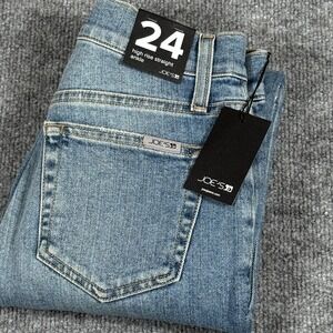 Joes Jeans Womens 24 Blue High Rise Straight Ankle Distressed Denim Canella